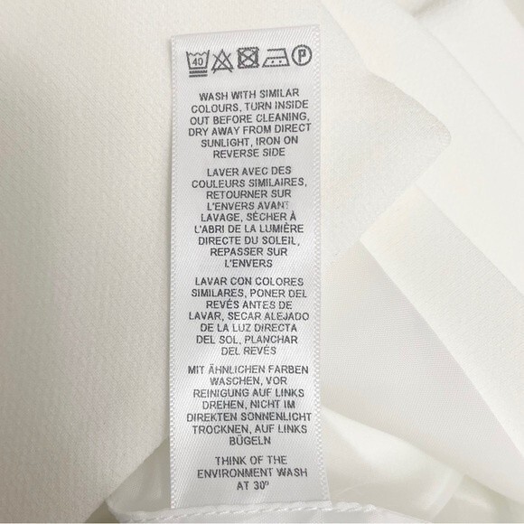 NWT ASOS Tailored Occasion Fishtail Midi Skirt Off White Stretch Crepe Size 0 - Picture 8 of 9